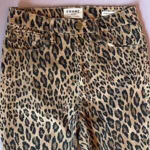 Frame denim cheetah jeans